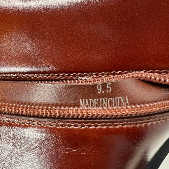 Jeffrey Campbell Sherpal Chunky Heel Zip Boot Brown Women 9.5 Tried On - Picture 10 of 11